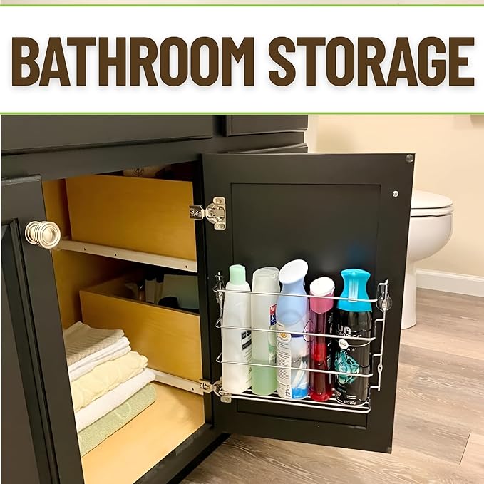Evelots Kitchen Wrap Organizer - Hold up to 4 Plastic, Foil, Paper, Wax - Cabinet Door, Wall Rack Basket - Sandwich, Freezer, Food Bag Storage - Laundry Supplies - Plastic Coated Metal