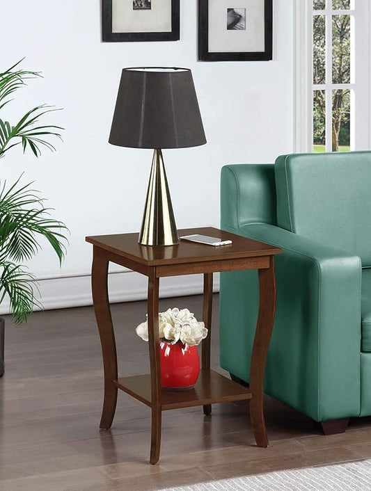 Convenience Concepts American Heritage Square End Table with Shelf, Espresso-NeatNest