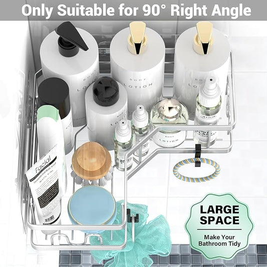 Corner Shower Caddy Bathroom Organizer: Adhesive Shower Rack Bathtub Shelves - 3Pack No Drilling Shower Shelf For Inside Shower - Stainless Steel Rustproof Bathroom Stuff-NeatNest