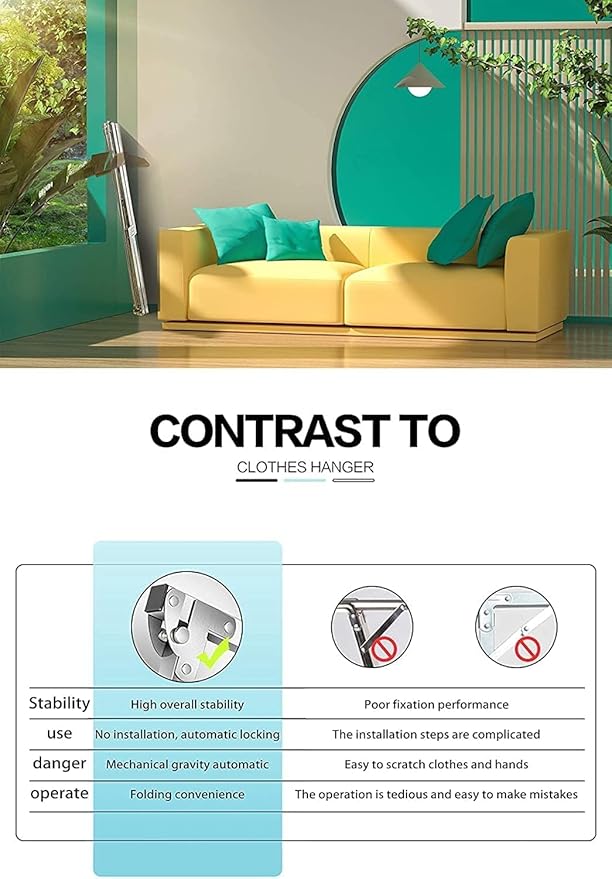 Clothes Drying Rack Folding Indoor Outdoor, Foldable Portable Laundry Drying Rack, Heavy Duty Laundry Hanger Dryer Rack with 20 Hooks (79.55'')-NeatNest