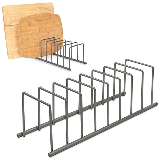 Spectrum Euro Kitchen Organizer (Industrial Gray) - Dish Drying Rack for Kitchen Counter, Space-Saving Dish Rack Holder, Drainer for Pots & Pans, Plates, Cutting Boards, Serving Trays & Lids