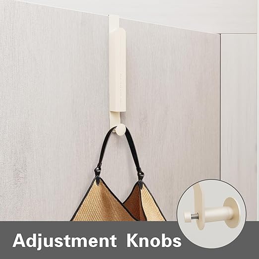 Over The Door Drying Rack, Foldable Portable Over The Door Hooks Hanger with Towel Racks for Coat Clothes Laundry Bathroom Bedroom Travel Hangers (Milky White, 1 Pack)