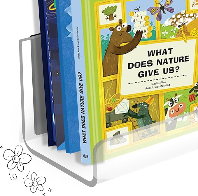 2 Pack Magnetic Book Shelf - Acrylic Reusable Display Panel for Whiteboards, Classrooms & Home, Adhesive-Free Storage with 11lb Capacity (Clear)