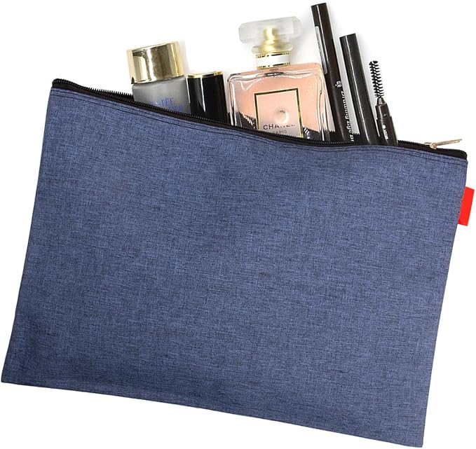 5 Pack Canvas Zipper Tool Bag Set, 13.3" x 9.4" 14oz Heavy Duty Waterproof Multipurpose Utility Multi Tool Storage Pouch Case for Organizing and Sorting Household Tools, Spare Parts (5 Colors)-NeatNest