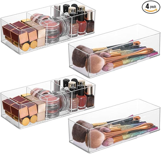 Acrylic Organizer 4-piece Makeup Organizer Countertop For Drawers Organizer Storage Bathroom Organizers And Storage Is A Good Choice For Desktop Finishing (4)-NeatNest