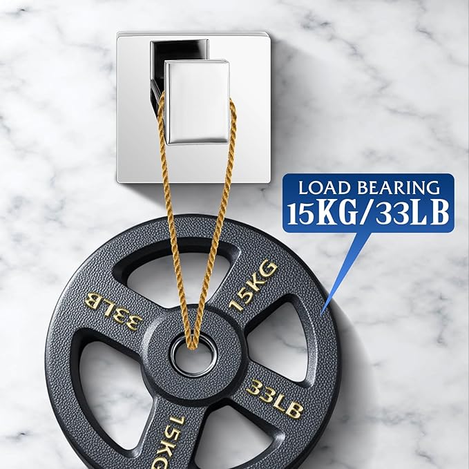 Chrome Polished Towel Hooks for Bathrooms, Heavy Duty Wall Mounted Stainless Steel Modern Hook, 4 Pack – Ideal for Hanging Towels, Robes, Coats, in Kitchen, Bedroom, Bathroom, or Hotel-NeatNest