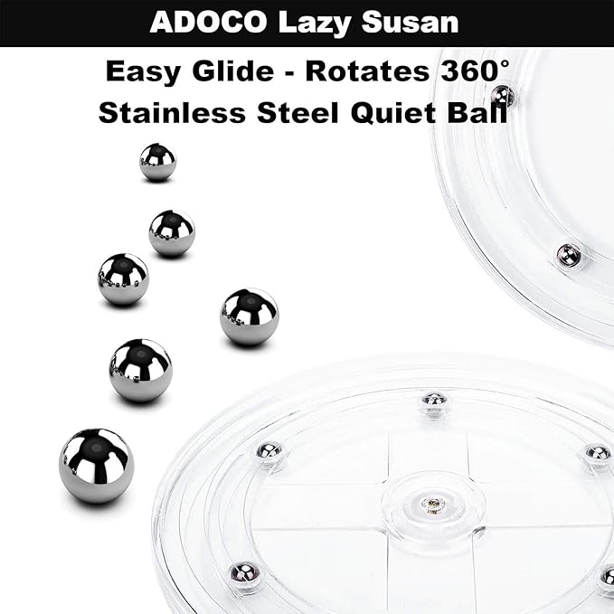 3 Tier Lazy Susan Bathroom Organizer - 9.25 Inch Clear Makeup Organizer with Skincare and Perfume Storage for Countertop-NeatNest