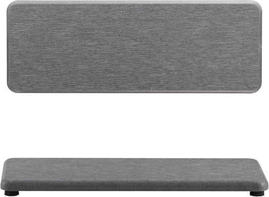 2 Pcs Water Absorbing Stone Trays, Kitchen/Bathroom Sink Soap Dish, Diatomite Tray Used for Hand Soap & Cosmetic Bottles in The Modern Home, 3.15" W x 8.7" L, Gray-NeatNest