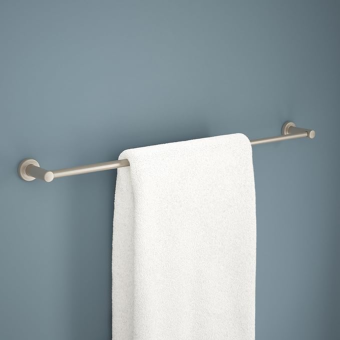 Franklin Brass Wake (1-Pack) Telescoping 15-1/2" – 29" Adjustable Towel Holder Satin Nickel Wall Mounted Towel Bar Expandable Towel Rack for Bathroom Bathroom Accessories WAK27-BN