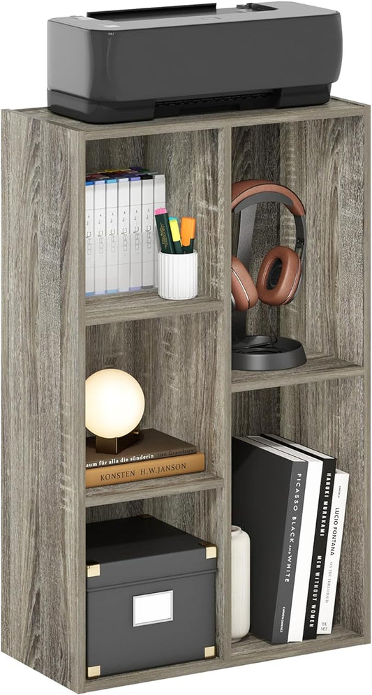 Furinno Luder 5-Cube Reversible Open Shelf, French Oak-NeatNest