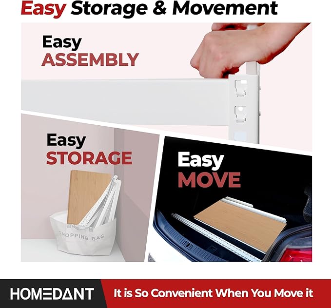 HOMEDANT White 5 Tier Laminated Boltless Heavy Duty Garage Storage Adjustable Wide Size Metal Shelving Unit Utility Rack Shelves Organization Shelf Shed Warehouse 47.7" W x 18.2" D x 71.3" H 3Pack-NeatNest