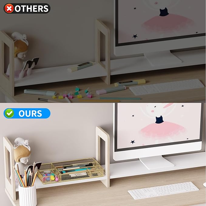 Desk Drawer Organizer Tray, Office Drawer Organizer, Desk Accessories & Workspace Organizers, Suitable for Tools, Pencils, Office Supplies Storage (Gold)-NeatNest