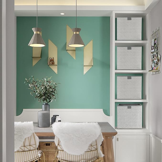 DAYARD Fabric Bins [3-Pack], Foldable Cube Baskets Storage Boxes for Shelves, Closet, Bookshelf, Nursery Organizer Containers, 12 x 12 x 12 inch Grey-NeatNest