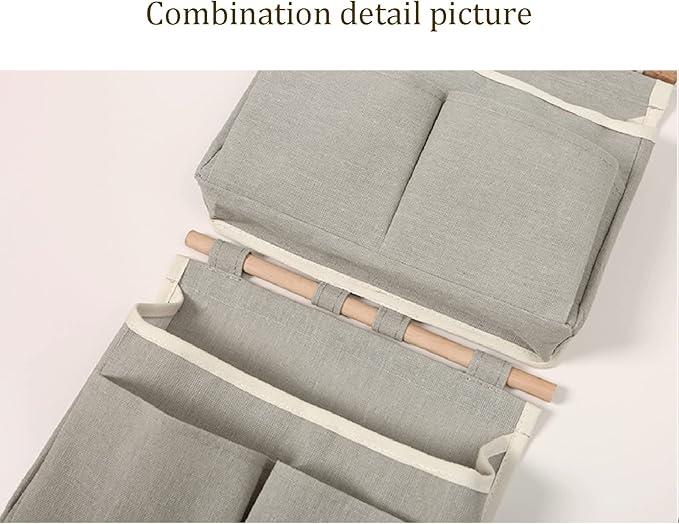 2Pcs Wall Hanging Storage Caddy Bag,Over Door Hanging Storage Bags Wall Mount Hangable Organizer，File Magazine Waterproof Linen Cotton Fabric Living Room Bedroom Bathroom (Black)…-NeatNest