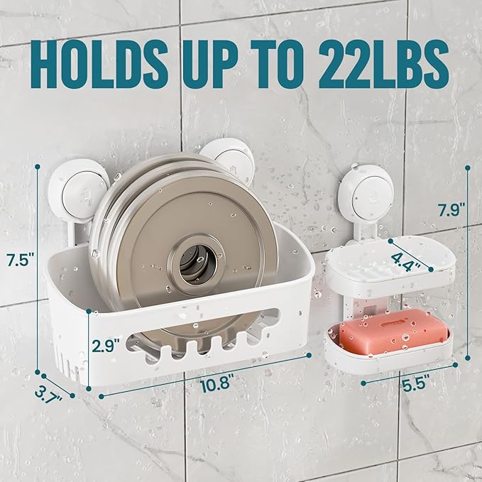 TAILI Shower Caddy Suction Cup Storage Basket