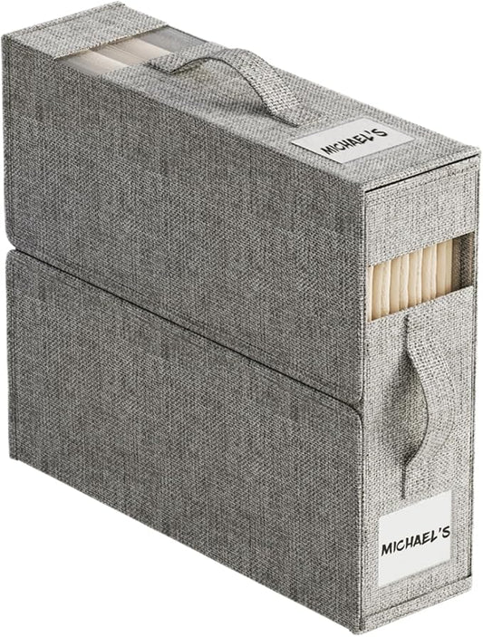 1Pack Sheet Organizers and Storage with Handles – Foldable Linen Closet Storage for King & Queen Sheet Sets – Clear Window & Removable Labels – Dustproof & Space-Saving Design, Grey-NeatNest