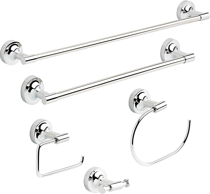 Franklin Brass Voisin (1-Pack) Towel Hooks Polished Chrome Bathroom Hooks Wall Mounted for Robes & Towels 2-Prong Hand Towel Hook Holder Kitchen, Bath, Bathroom Accessories VOI35-PC