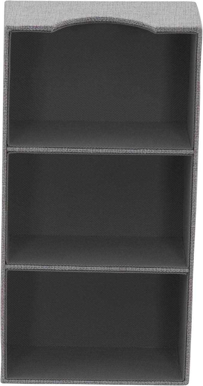 Household Essentials Grey 727-1 Deep 3 Section Drawer Organizer Box for Storage | 12 in x 6.13 in x 3.13-NeatNest