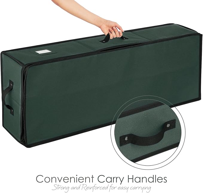 Hearth & Harbor Wrapping Paper Storage Container - Christmas Storage Bag with Interior Pockets - Gift Wrapping Organizer Storage Fits Up to 22 Rolls of 40" - Tear Proof Wrapping Paper Organizer-NeatNest
