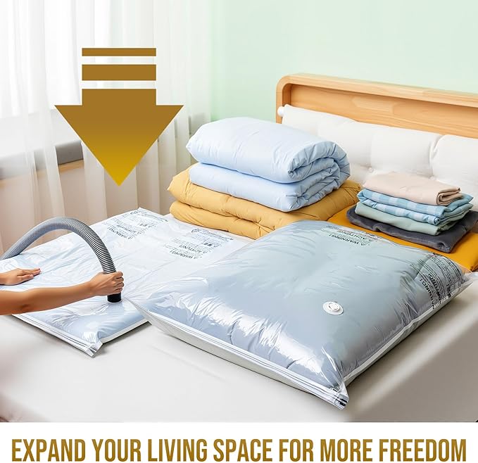 TAILI 4 Pack Vacuum Storage Bags, Jumbo Vacuum Seal Bags for Clothing (40x31 Inch), Space Saver for Bulky Bedding, Comforters, Blankets, Pillows, Large Closet Organization and Storage-NeatNest