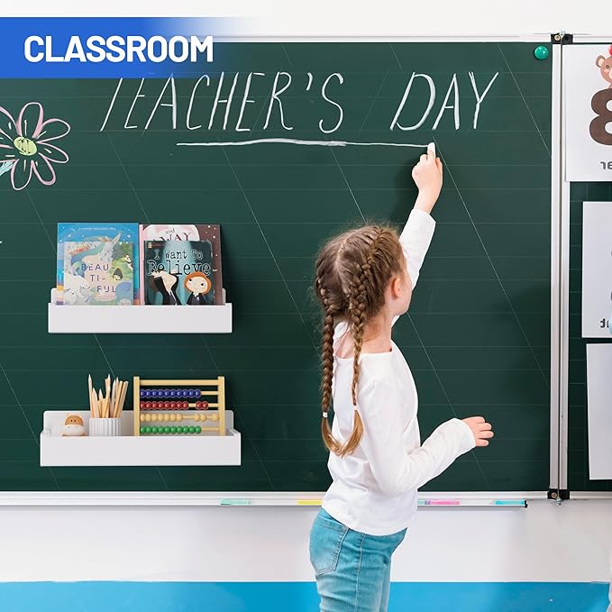 Metal Magnetic Book Shelf For Whiteboard, 2 Pack Magnetic Shelves For Classroom