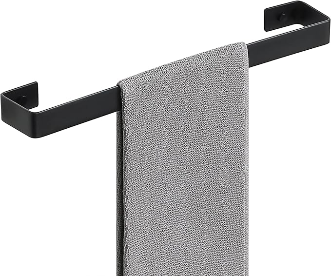 Alise Bath Hand Towel Holder Black Towel Bar for Bathroom Wall Mount,SUS304 Stainless Steel Towel Rack for Bathroom and Lavatory,Kitchen,16'' Towel Hanger Towel Rail