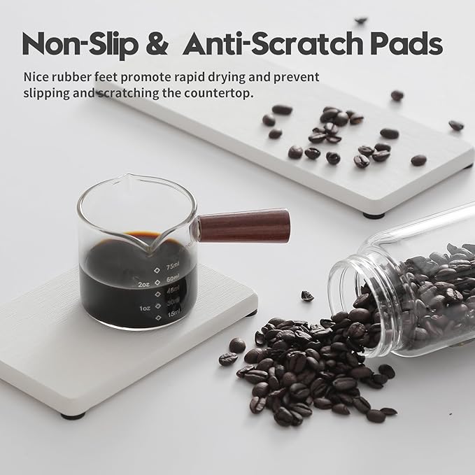 3PCS Bathroom Sink Vanity Trays, Quick Stone Drying Mat Dish Soap Dispenser Sponge Holder for Kitchen Counter, Diatomaceous Earth Water Absorbing Caddy Organizer, White-NeatNest
