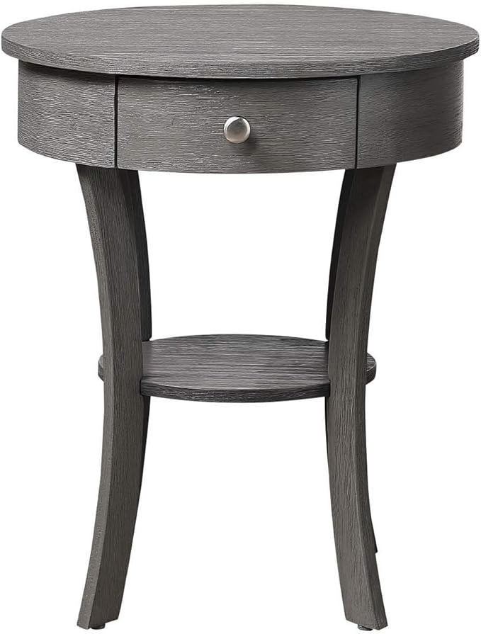 Convenience Concepts Classic Accents Schaffer End Table, Dark Gray Wirebrush-NeatNest
