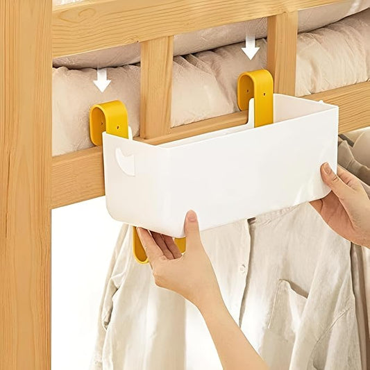 Bunk Bed Shelf for Top Bunk Bedside Shelf Accessories for Kids Bunk Bed Caddy with Hooks for Bed Rail-NeatNest