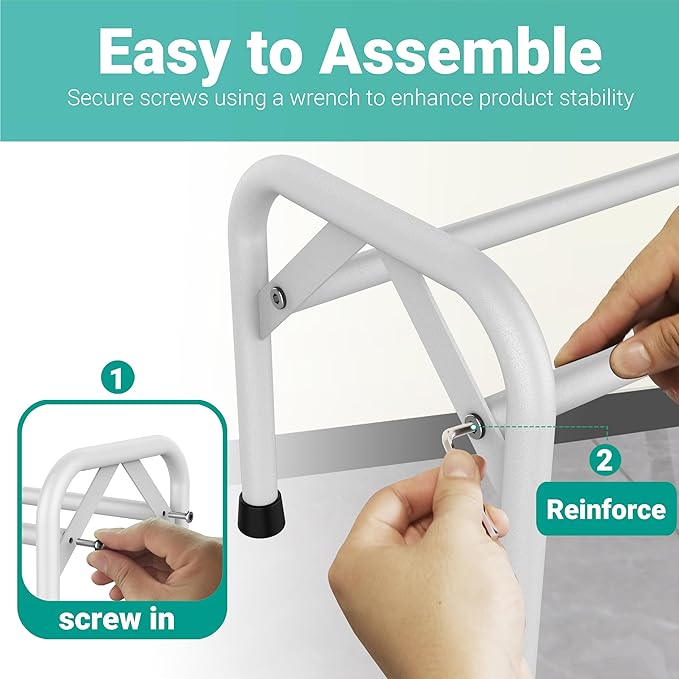 1-Tier Free Standing Shoe Racks, White Shoe Organizer for Closet, Entryway, Garage & Corridor, Sturdy Shoe Rack, Small Closet Shoe Rack-NeatNest