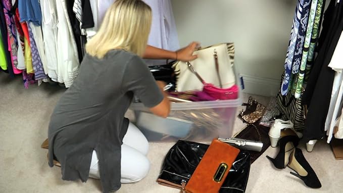 Boottique 2-Pk Over Door Hanging Purse Storage - Durable, Holds 50 POUNDS, ROTATES 360 for Easy Access; Purses, Handbags, Satchels, Crossovers, Backpacks,12 Hooks, Chrome (Set of 2)…-NeatNest