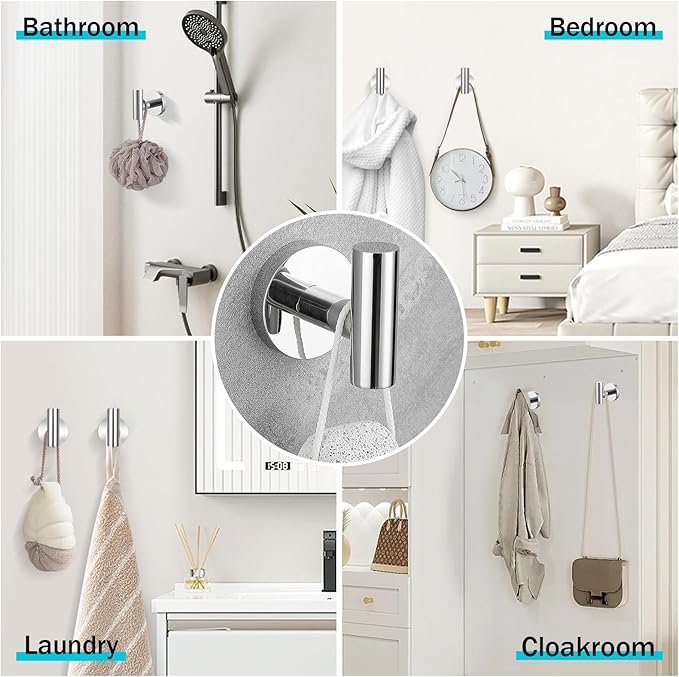 Chrome Bathroom Hardware Set,10 Pieces Towel Bar Towel Holder Set Includes Towel Bar, Toilet Paper Holder,Towel Ring and Towel Hook Wall Mount Bathroom Accessories Towel Racks for Bathroom-NeatNest