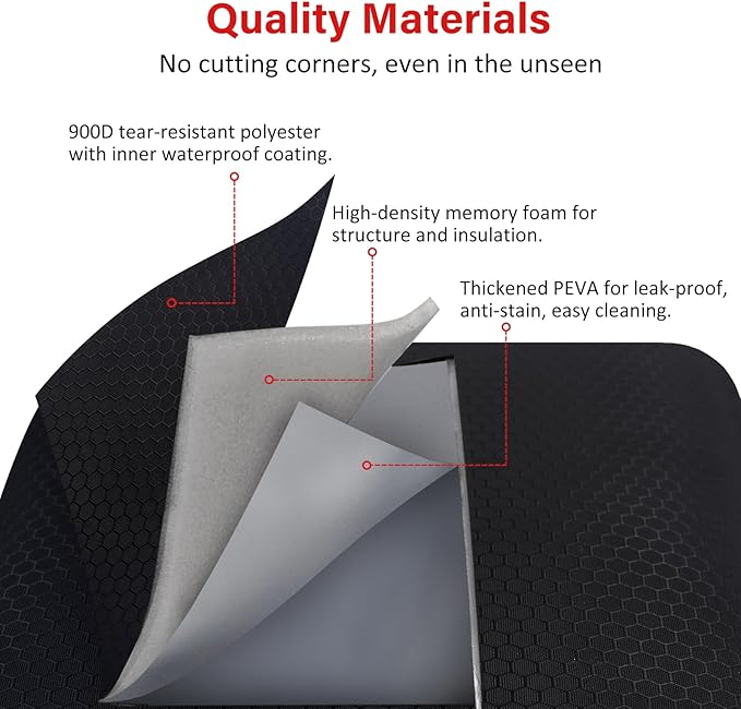 Gloppie Insulated Lunch Bag Lunch Box for Men Women Lunchbox Cooler Bag for Work Picnic, Idea for Gift, Black Honeycomb-NeatNest