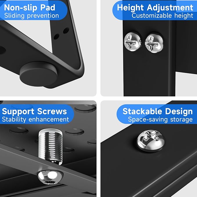Expandable Cabinet Shelf Organizers, Kitchen Small Stand Rack Organization for Tabletop Countertop Cupborad Pantry, Black 2 Pack-NeatNest