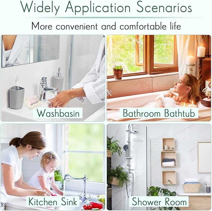 Cunhill 2 Pieces Silicone Soap Dish Self Draining Soap Dish Shower Waterfall Bar Soap Holder Tray with Drain Soap Saver for Kitchen Bathroom Accessories (Black,Cream White)-NeatNest