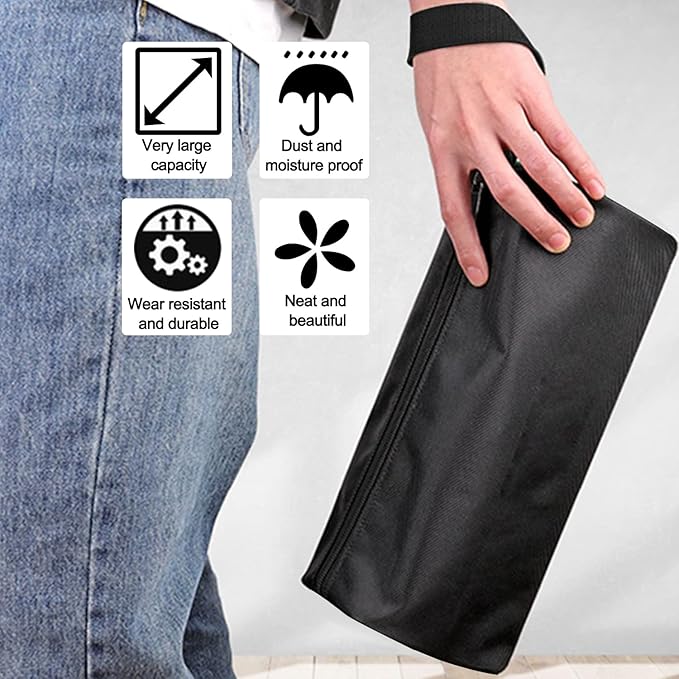 5 Pack Canvas Tool Pouch of Two Sizes, Tool Pouches with Zipper, Multipurpose Zipper Bags Tools is Suitable for Storing Scattered Tools, Cosmetics, and Various Items (5 Colors)-NeatNest