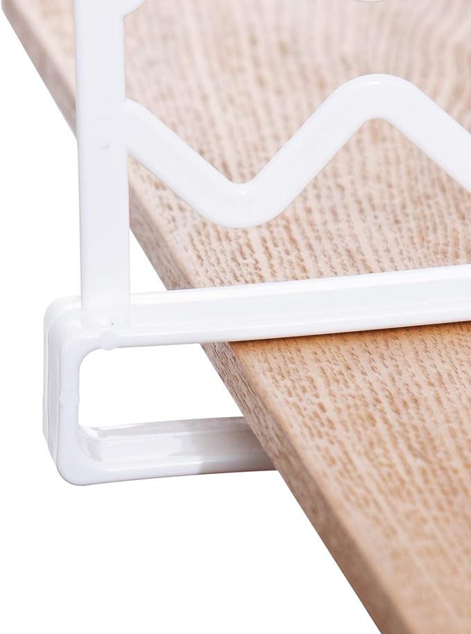 CY craft 8 PCS Shelf Divider,Thickened Wood Shelf Dividers,White Plastic Closet Shelf Separators Clothing Organizer Perfect for Bedroom Shelving Organization and Kitchen Cabinet Shelf Storage-NeatNest