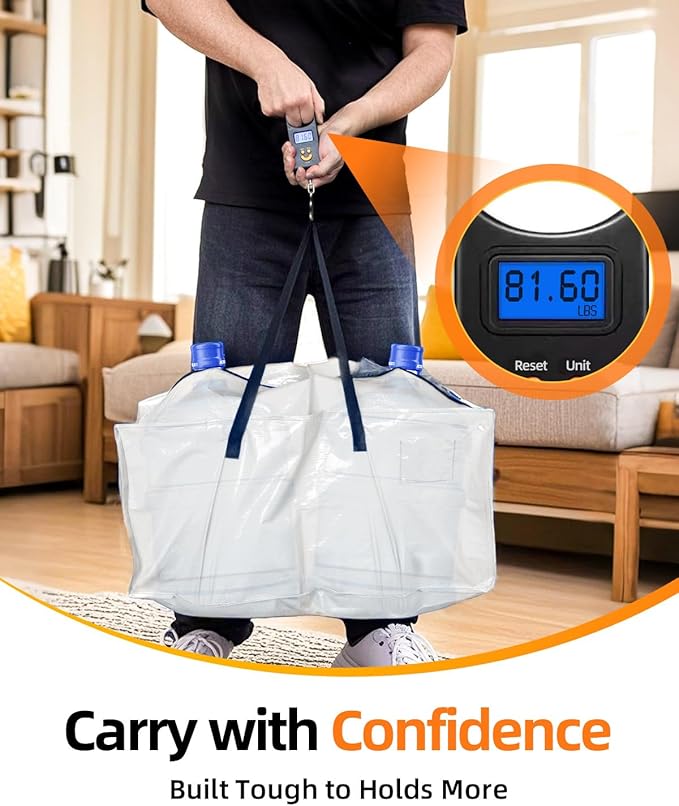 12 Pack Extra Large Moving Bags, Heavy Duty Packing Bags with Zippers and Handles for Space Saving, Clothes Storage, College Essentials, Travel, Clear