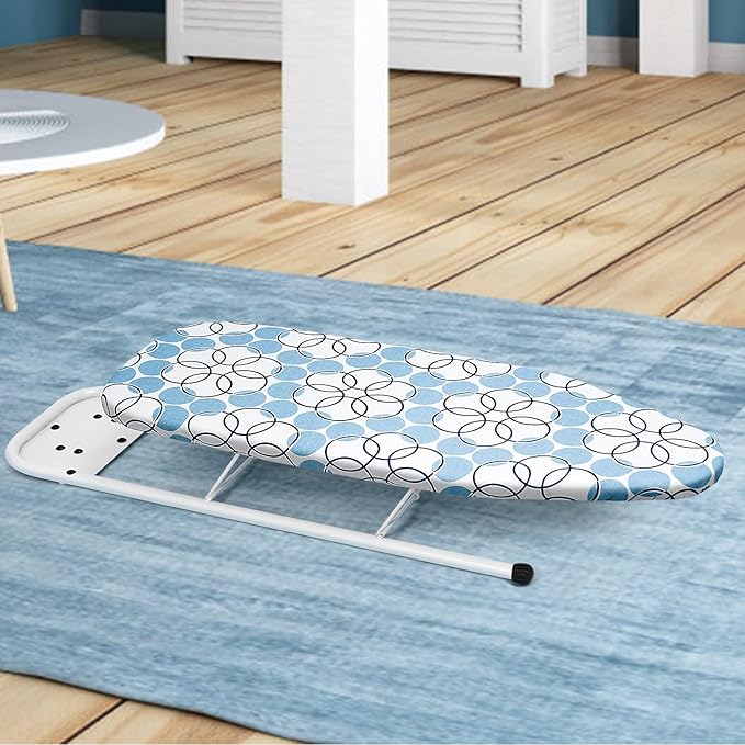 Duwee 12"×32" Table Top Ironing Board with Iron Rest,Small Ironing Board with Heat Resistant Cover,Thicken Felt Padding,Non-Slip Feet for Home, Laundry Rooms, Dorms