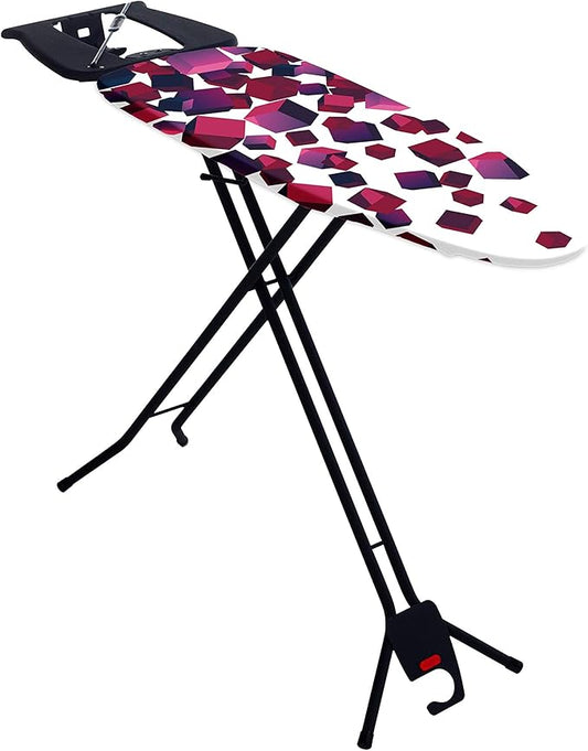 Mabel Home Ironing Board Made in Europe, Adjustable Height, Deluxe, 4-Leg, + Extra Cover, Easy Storage, 3 Different Model & Sizes (Space Saver (36" x 13"))
