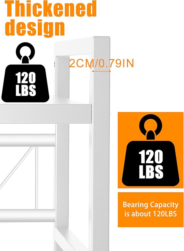 Caliee Expandable Microwave Stand, Adjustable Countertop Storage Rack for Microwave, Tableware, and Pantry Items, Space-Saving Design for Kitchen, Cabinet, and Countertop (White)-NeatNest