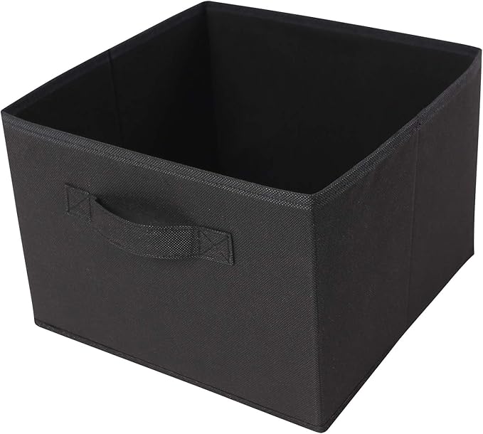 MAX Houser 4-Shelf Hanging Closet Organizer, Space Saver, Cloth Hanging Shelves with 2 Side Pockets, Foldable (Black)-NeatNest