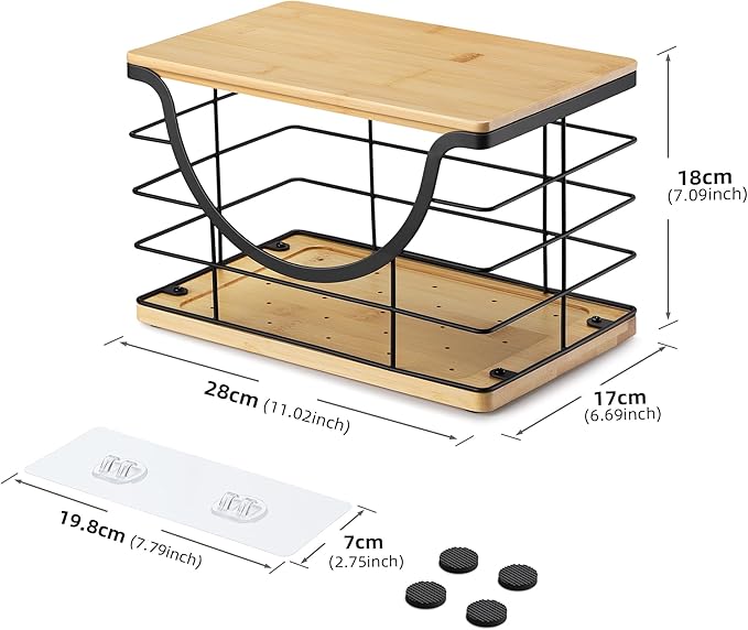 Extra Large Trash Bag Holder Under Sink Organizer Stackable Pantry Organizers and Storage with Lid, Wall Mounted Garbage Bag Dispenser Roll Holder for Kitchen Laundry Room Organization-NeatNest