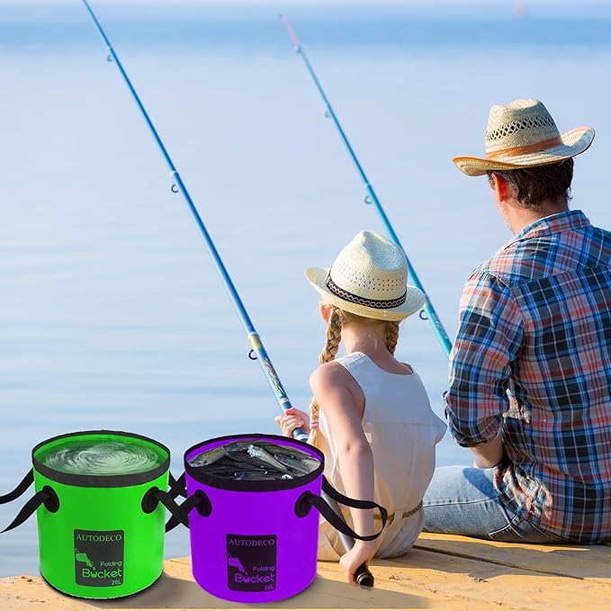 AUTODECO Collapsible Bucket 5 Gallon Container Folding Water Bucket Portable Wash Basin 20L-NeatNest