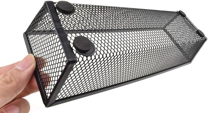 HAHIYO Stackable Mesh Tray Cup 9 x 3 x 2 inches Sturdy Container for Desk Drawer Organizer Collection for Home Office School kitchen Soft Foam Feet No Sharp Edges 2 Pack Black-NeatNest