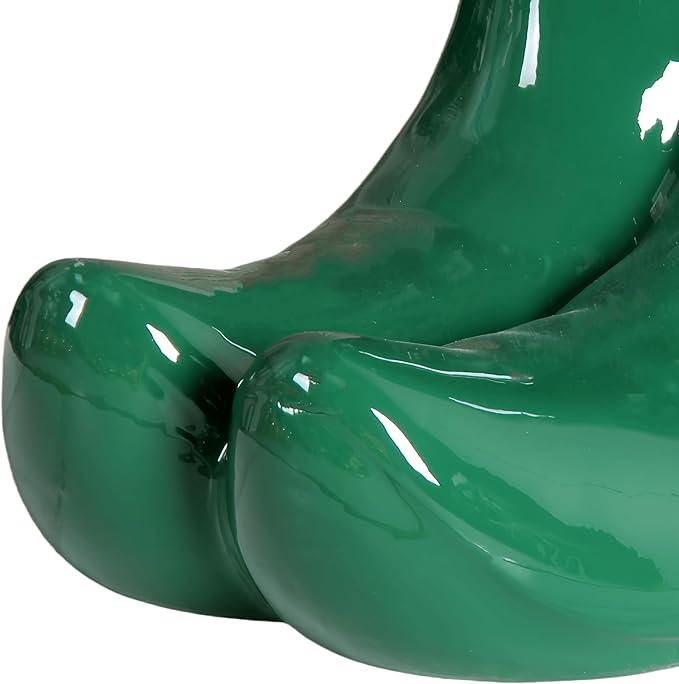 Green Umbrella Holder Stand 20" H Modern Style Floor Vase Glossy Ceramic Entryway Organizer for Multiple Umbrellas for Storaging Canes Walking Sticks