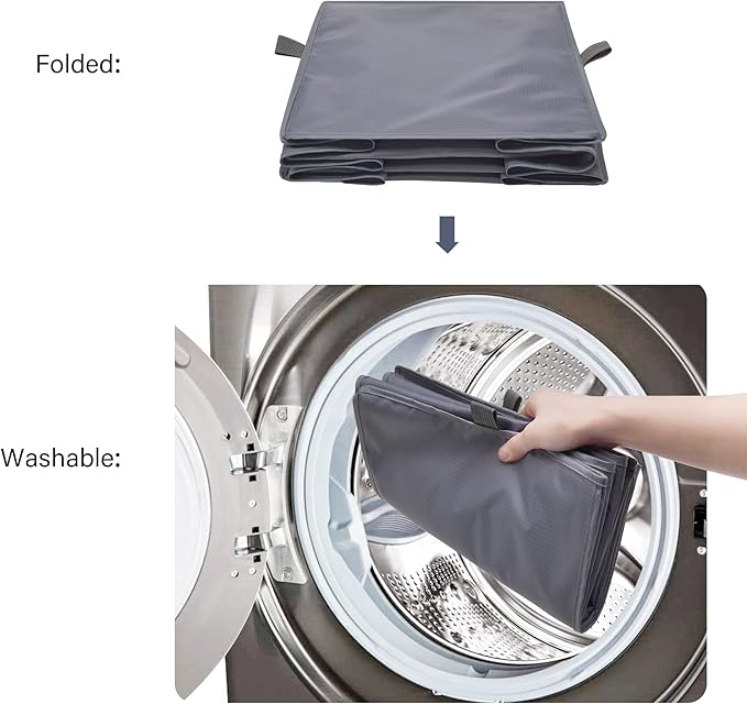 GRANNY SAYS 3-Shelf Hanging Closet Organizer and Storage, Collapsible Hanging Closet Shelves, Hanging Organizer for Closet & RV, Gray, 29 ½" H X 12" W X 12" D, 1-Pack-NeatNest