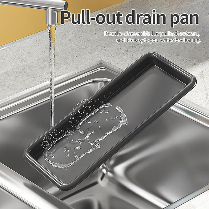 Expandable Dish Rack for Kitchen Countertop, Stainless Steel Compact Dish Drying Rack, Anti-Rust Plate Rack, Small Sink Dish Drainer for RV, Apartment, Small Kitchen