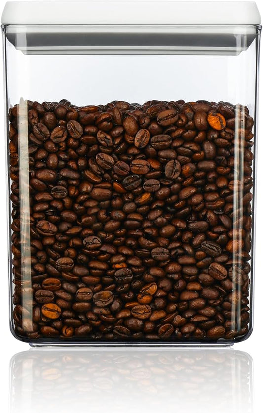 Food Airtight Containers storage with Lids 1200ml One Button Open/POP UP/Kitchen Storage Organization for Coffee Tea Brown Sugar Cereals