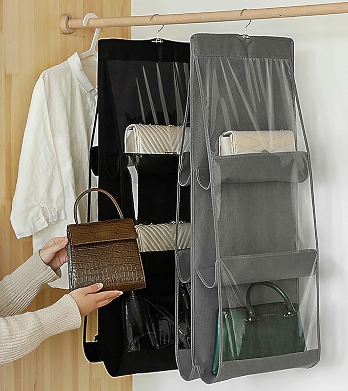 Handbag Storage Hanging Purse Organizer Bedroom Organization Dust-Proof Holder Bag for Wardrobe Closet-NeatNest